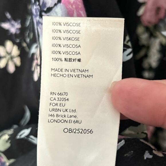 Free People Loretta Floral Print Tunic Blouse Womens XS Bell Sleeve Boho Cottage - Picture 8 of 8